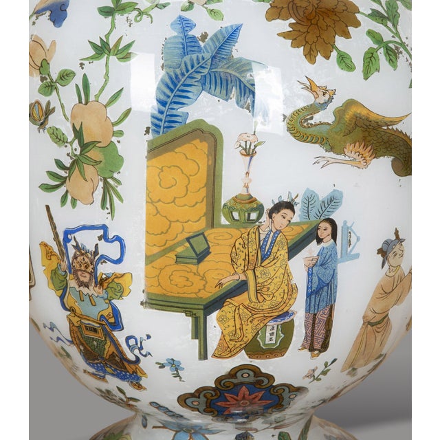 Antique English Decalcomania Vases, 1840, Set of 2 For Sale - Image 12 of 16