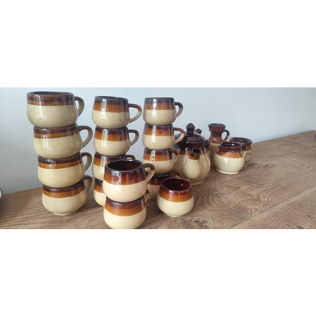 Large French Provincial Ceramic Coffee and Soup Service, 1970s, Set of 26 For Sale - Image 17 of 18