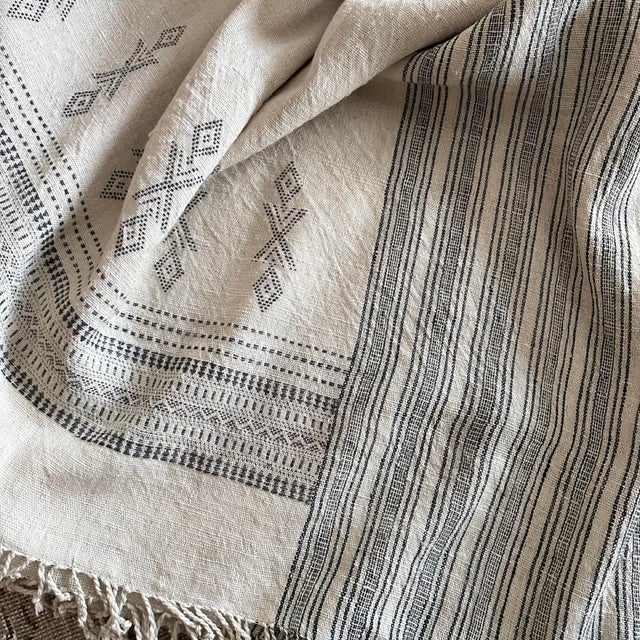 Cream Akriti Cream Wool Throw For Sale - Image 8 of 9