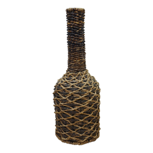 Large Vintage Wicker Wrap for Glass Demijohn Wine Bottle Carboy Jug 9" X 24"