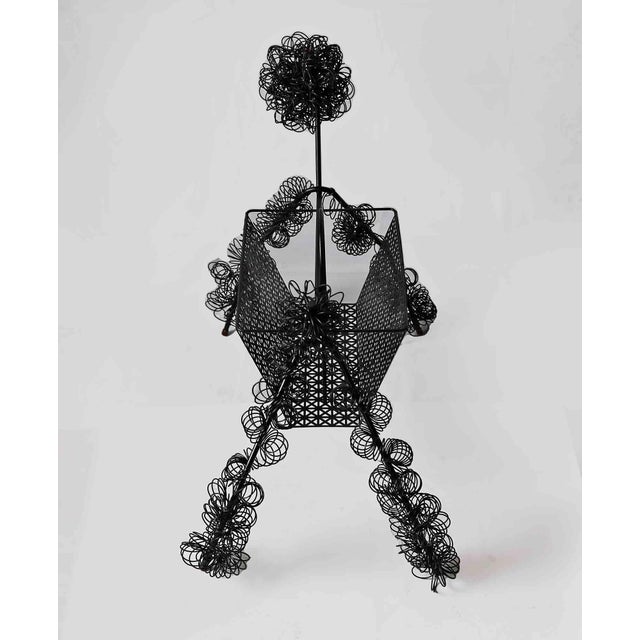 Vintage Magazine Rack in the Style of Fredrick Weinberg For Sale - Image 4 of 5