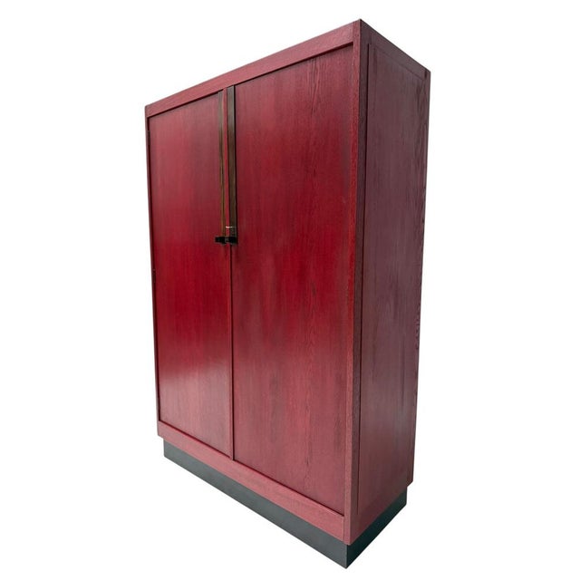 Art Deco Modernist Armoire by A.H. Jansen for L.O.V. Oosterbeek, 1920s For Sale - Image 3 of 16