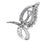 This stunning leaf shape brooch is crafted from platinum, it features a large pear shape upright leaf with a long-curled...