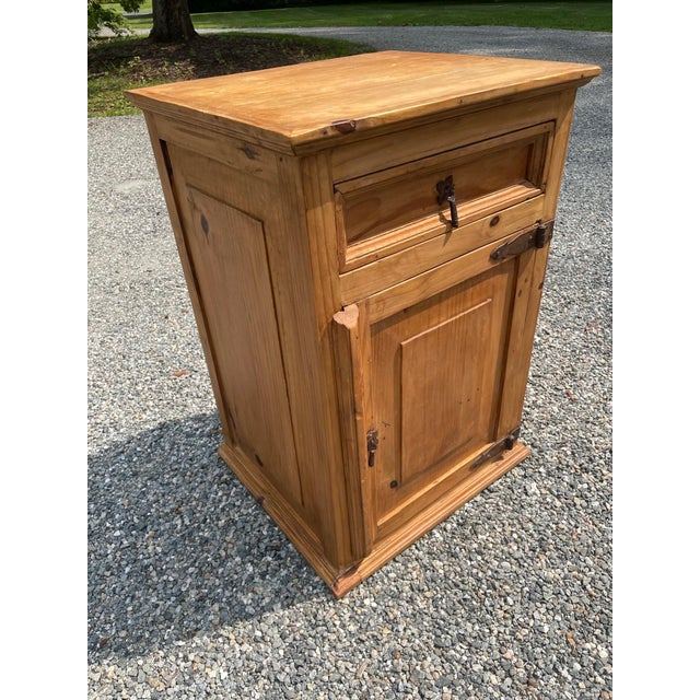 Vintage Rustic Pine Bedside Table Chairish