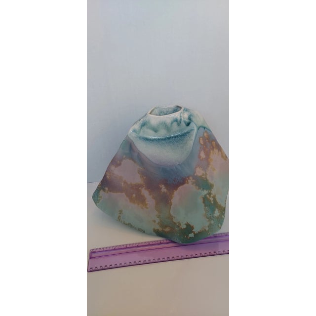 Late 20th Century Late 20th Century Tony Evans Signed Large Raku Vase For Sale - Image 5 of 12