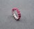 Modern 8.19 Ct Oval Ruby Eternity Band Size 6.5 For Sale - Image 3 of 9