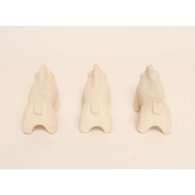 Ceramic Set of Three Vintage Italian Unglazed Ceramic Boars by Aldo Londi for Bitossi For Sale - Image 7 of 11