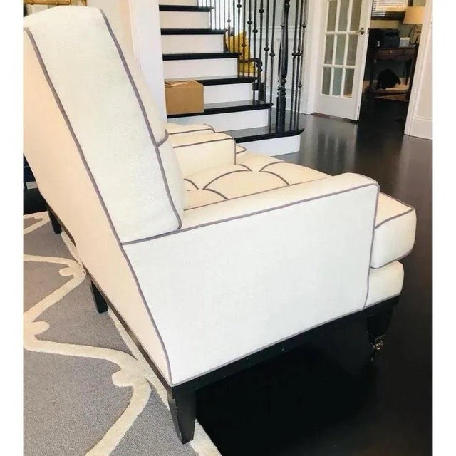 Early 21st Century Upholstered Accent Chairs by Owners Select North Carolina - A Pair For Sale - Image 5 of 7