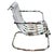 Mid 20th Century Metal Outdoor Cantilever Patio Arm Chair For Sale - Image 4 of 6