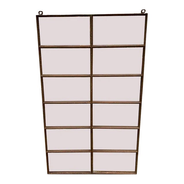 Antique Heavy Metal Frame Mirror For Sale