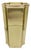 Vintage Hexagonal Brass Umbrella Stand — Tall Tapered Lacquered Brass For Sale