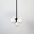 Modern Bunch Pendant, Black, 32in H, Modern, 5 Inch Glass Globes, by Research.Lighting, Modern, Minimal Hanging Light For Sale - Image 3 of 6