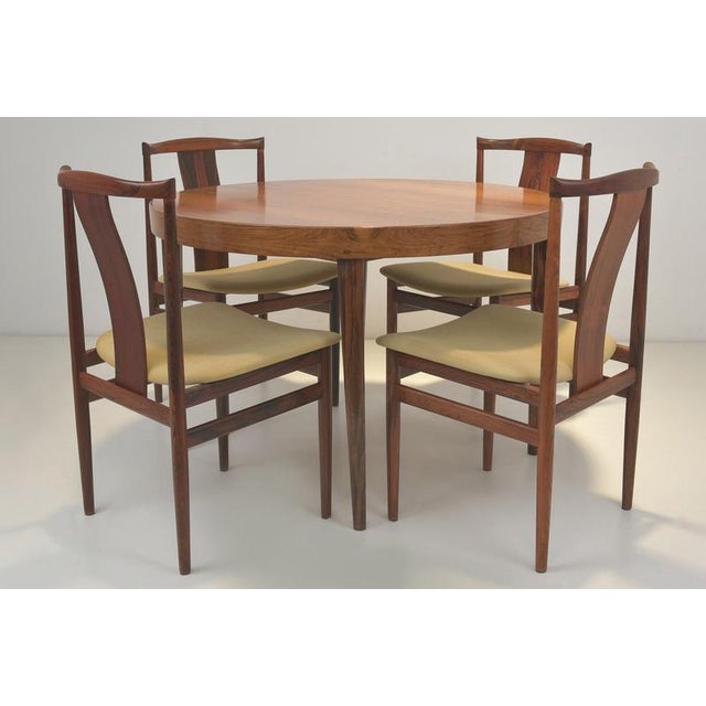 Extendable Table in Pau Ferro Wood from Factory Design, Denmark, 1960s For Sale - Image 12 of 16
