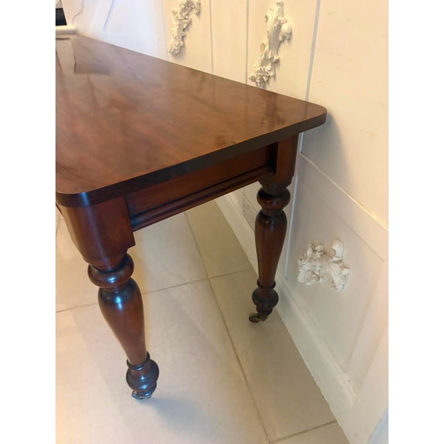 Antique Victorian Figured Mahogany Hall Console Table, 1850s For Sale - Image 9 of 15
