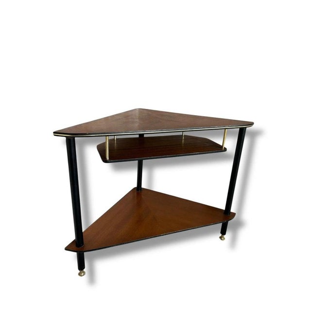 Contemporary Mid-Century Modern Corner Shelf in Teak, 1960s For Sale - Image 3 of 6