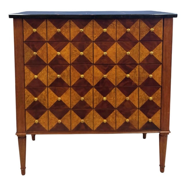 Maitland Smith Marble Top Apothecary Chest For Sale