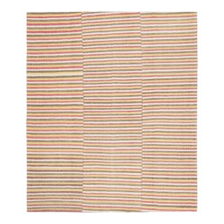Vintage Panelled Kilim Wool Rug With Stripes by Rug & Kilim, 1950-1959 For Sale