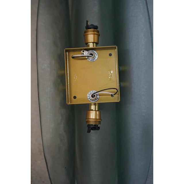 Blue Italian Murano Glass Teal Color Wall Light For Sale - Image 8 of 8