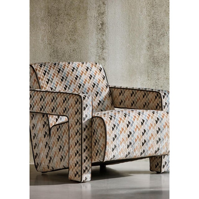 Contemporary Harlequin Vidi Fabric in Sky/Slate/Taupe - a Sample For Sale - Image 3 of 4