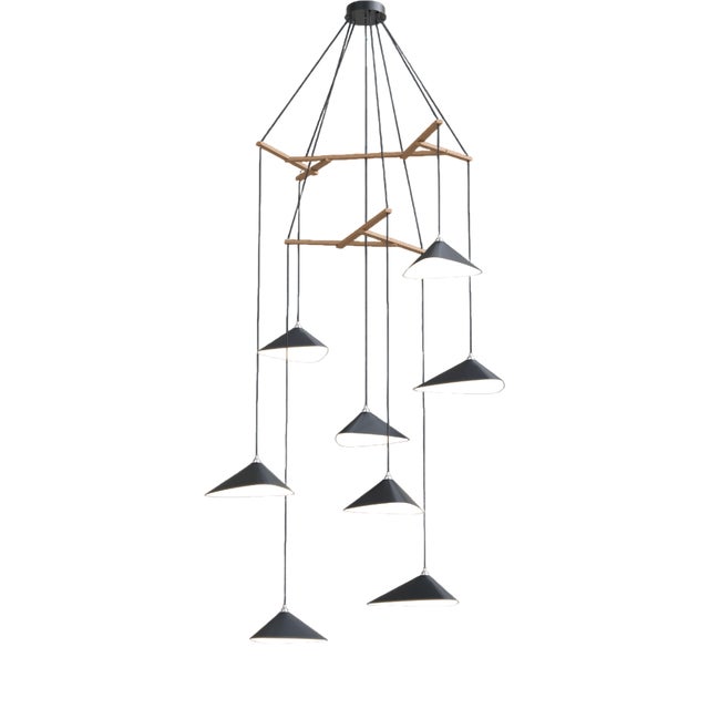Emily V8 Pendant Light in Dark Bronze Semi-Matte by Daniel Becker for Moss Objects For Sale