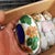 Asian Vintage Cloisonné Enamel Oval Trinket Box – White Ground With Red Floral Motif, Silver-Blue Interior For Sale - Image 3 of 9