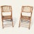 English Vintage Coastal Burnt Bamboo Folding Chairs- A Pair For Sale - Image 3 of 13