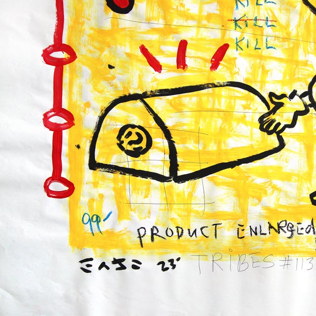 Twinkie Yellow - Original Figurative Quirky Mixed Media Pop Artwork by Gary John For Sale - Image 4 of 5