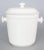 French Country 19th Century French Creil Et Montereau White Ironstone Lidded Ice Bucket For Sale - Image 3 of 10