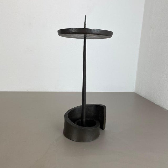 Large Brutalist Bronze Candleholder by Manfred Bergmeister, 1970s For Sale - Image 17 of 18