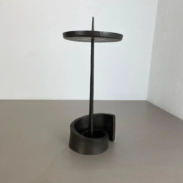 Large Brutalist Bronze Candleholder from Manfred Bergmeister, 1970s For Sale - Image 17 of 18