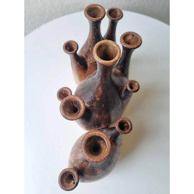 Handmade Studio Ceramic Vase, 1980s For Sale - Image 3 of 13