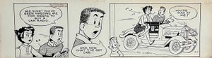 Jerry Walter & Linda Walter, Rare 1950s Original Syndicated Ink Drawing Cartoon Strip Susie Q Smith Comic Art, 1954