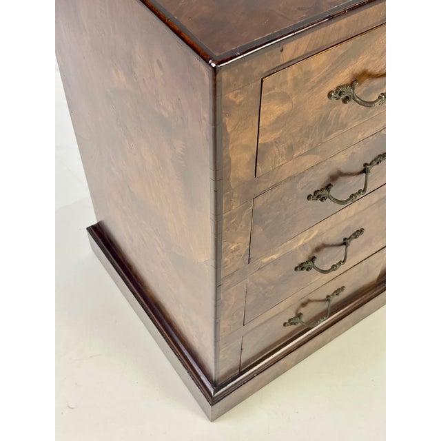Vintage Italian Burl Wood 4-Drawer Nightstand or Side Chest For Sale - Image 13 of 13