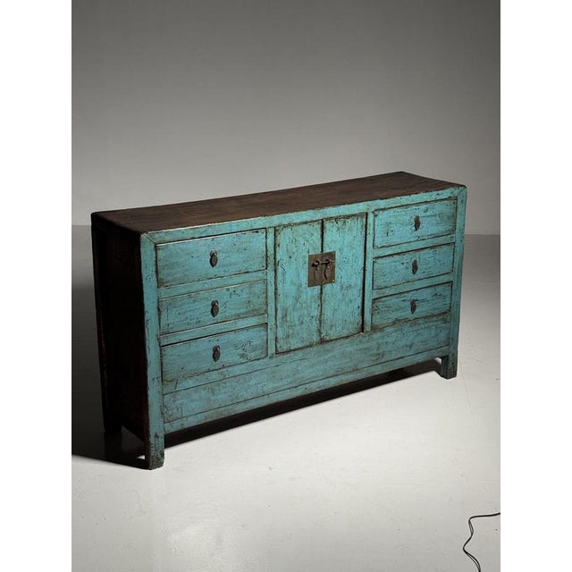 Chinese Blue Sideboard For Sale - Image 16 of 18