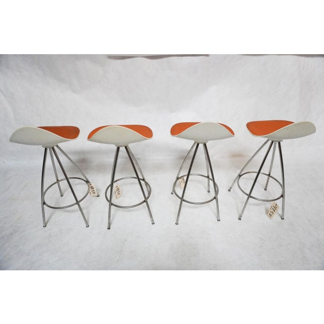 2000 - 2009 Onda Swivel Kitchen Stools by Jesús Gasca for Stua in Orange - Pair For Sale - Image 5 of 17