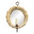 Vintage Laurel Leaf Wall Mirror With Candle Holder For Sale
