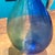 Beautiful two-tone (green and blue) Murano glass flask, mid-century Archimede Seguso 1950. Measurements: h 27 cm, W 18 cm....