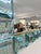 Metal Handmade Aqua-Blue Murano Glass Cube Mirrors with Brass Frame, 2000s, Set of 2 For Sale - Image 7 of 11