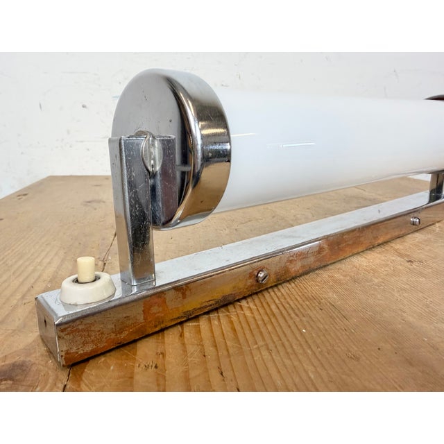 Vintage Art Deco Wall Light with Opal Glass, 1930s For Sale - Image 10 of 14