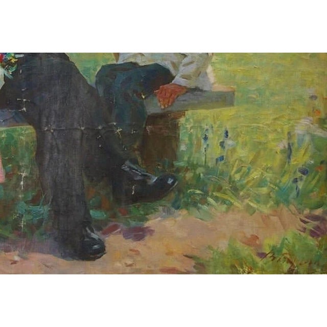 1970s Lenin Portrait Oil Painting, Soviet Socialist Realism Art, 1970s 100-149 For Sale - Image 5 of 6