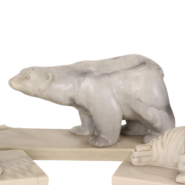 Vintage Animal Figurines Art in Marble Inuit, Canada, 1980s. Set of 3 For Sale - Image 4 of 18