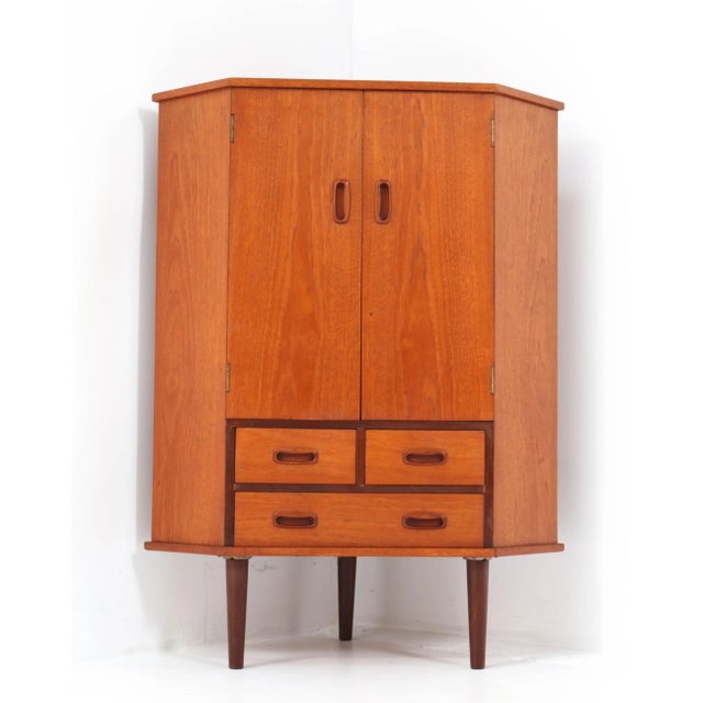 Mid-Century Modern Mid-Century Teak Corner Cabinet, 1960s For Sale - Image 3 of 9