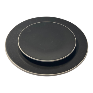 1980s Vignelli for Sasaki Colorstone Plates in Black- 22 Pieces
