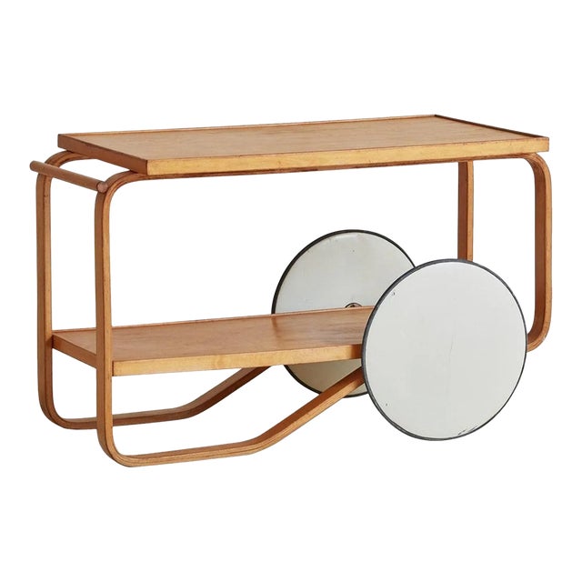 Iconic + Rare Early Edition Bar Cart by Alvar + Aino Aalto for Artek, Designed in 1936 For Sale