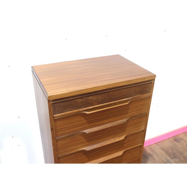 Mid Century Modern Vintage Dresser Chest of Drawers Tall Boy by White and Newton Danish Style For Sale - Image 10 of 12