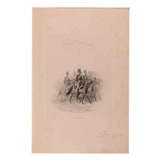 Auguste Raffet, Dragons of Kasan, 1837, Lithograph For Sale