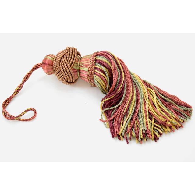 Metal European 4” Antique Key With Tassel Color Choice For Sale - Image 7 of 8