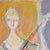 Figurative Original Mixed Media Portrait of a Woman Playing a Lute by Jan Wodynski For Sale - Image 3 of 7