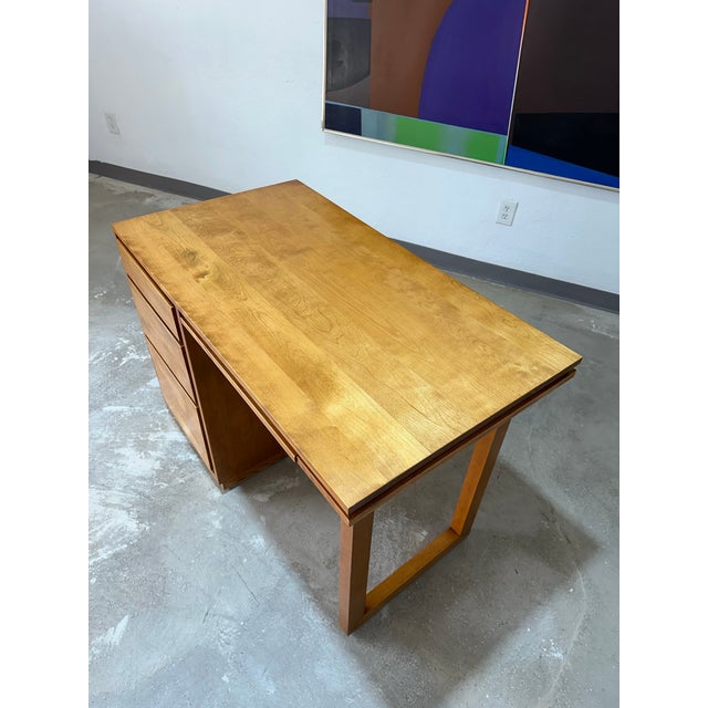 Wood 1950s Conant Ball Mid Century ModernMates Solid Birch Desk For Sale - Image 7 of 12