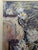 Late 20th Century Original Athy Mixed Media Decoupage Still Life Floral Painting For Sale - Image 11 of 15